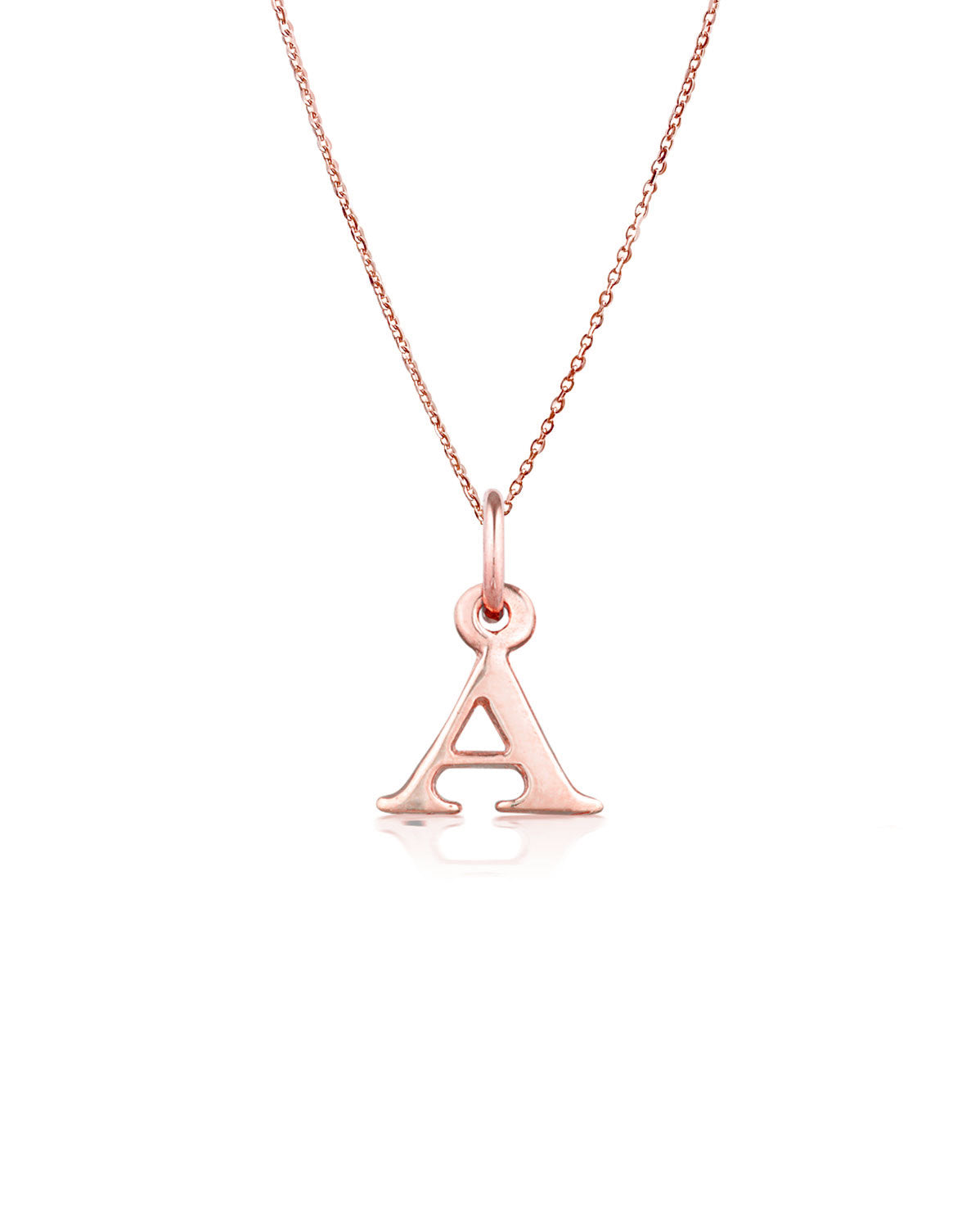 Block Letter Necklace (Rose Gold)