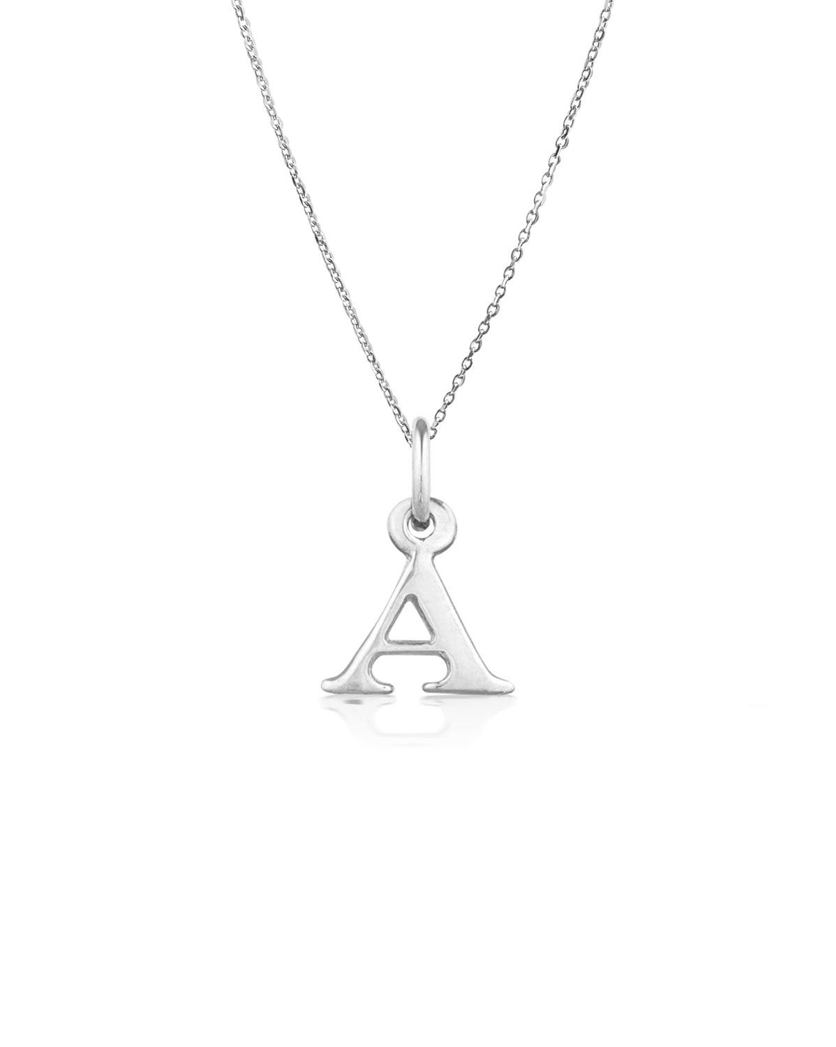 Block Letter Necklace (Silver)