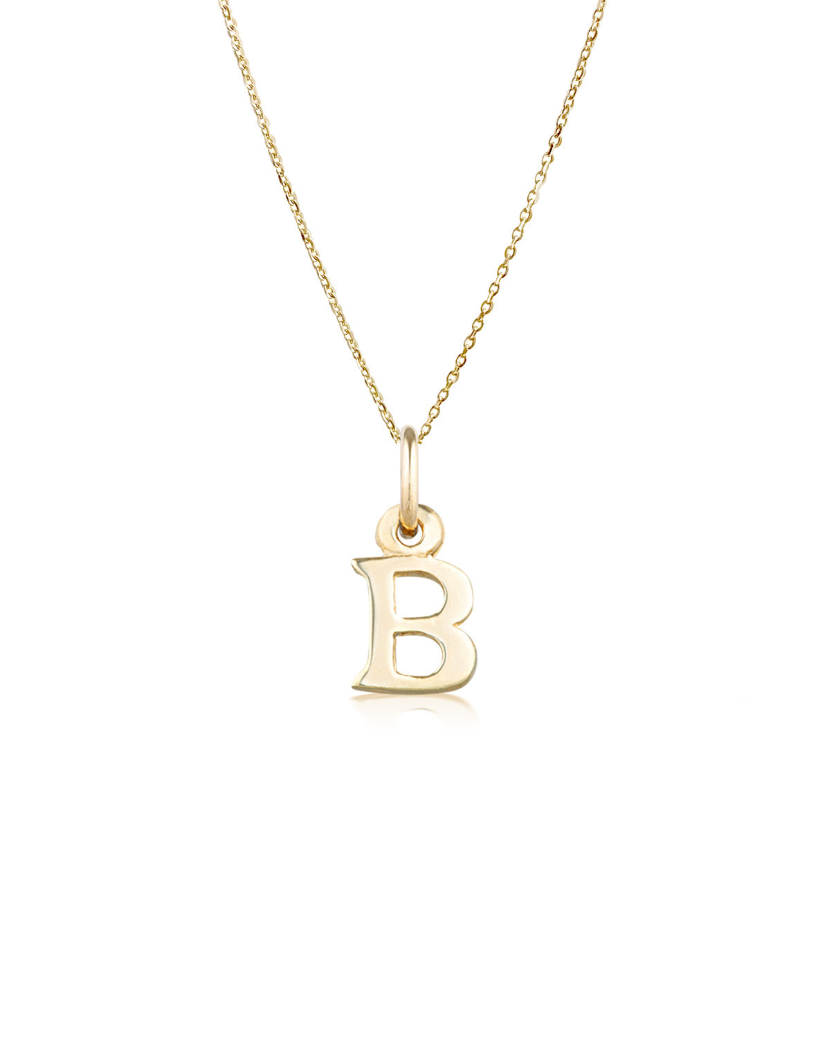 Block Letter Necklace (Yellow Gold)