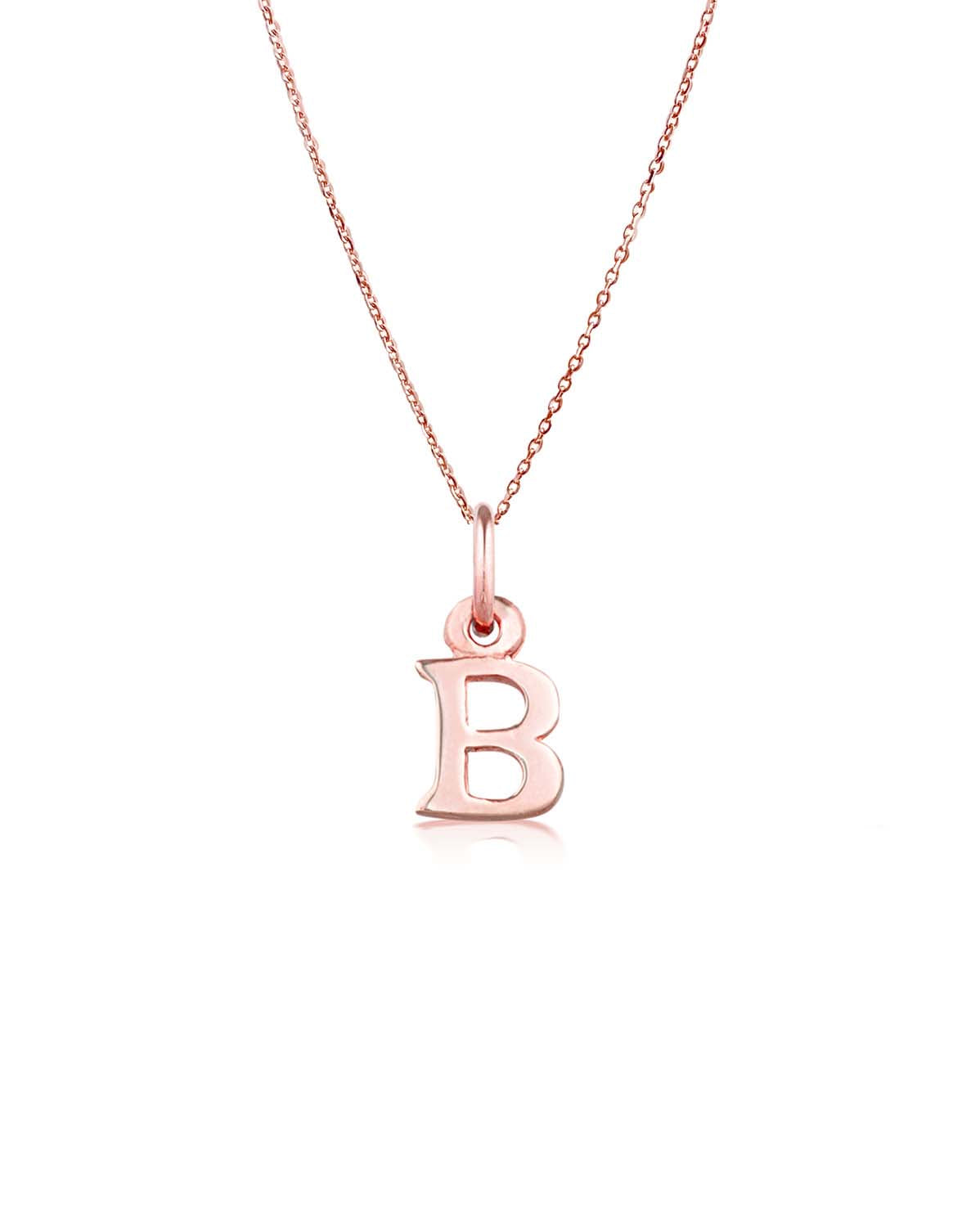 Block Letter Necklace (Rose Gold)