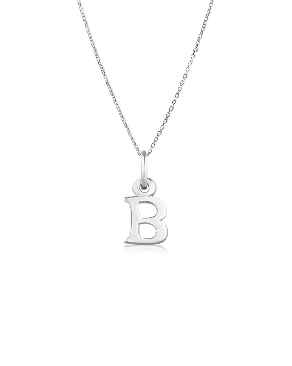 Block Letter Necklace (Silver)