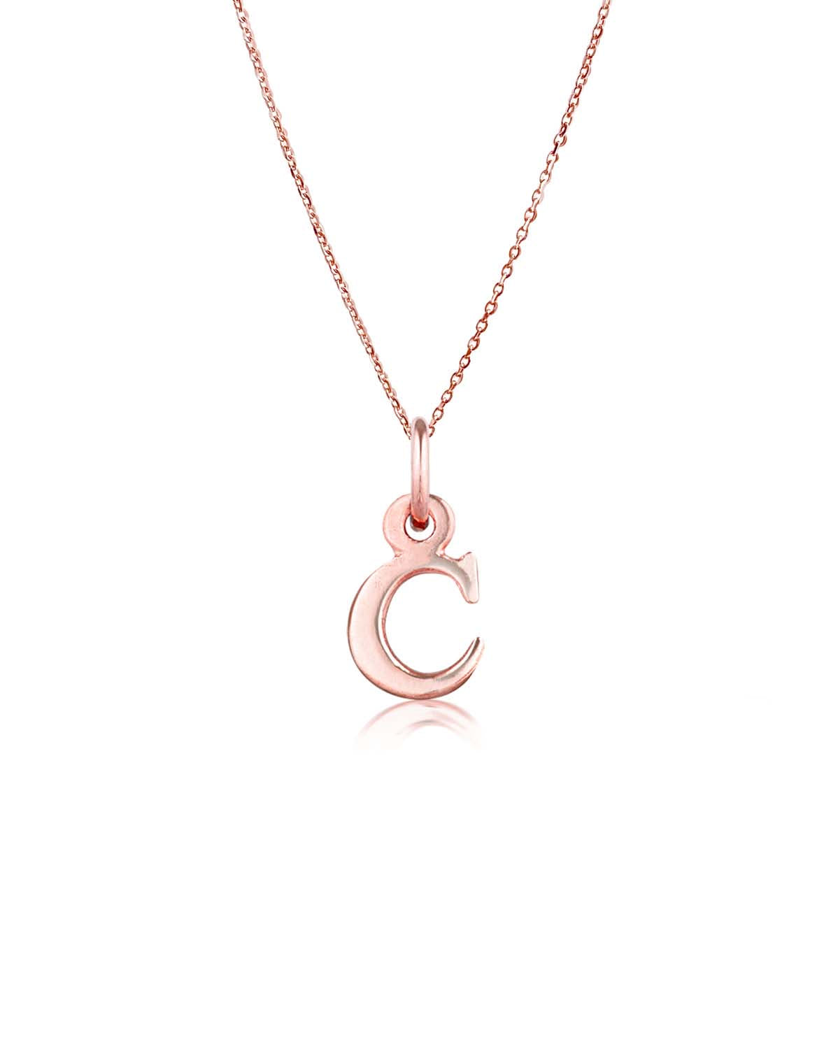 Block Letter Necklace (Rose Gold)