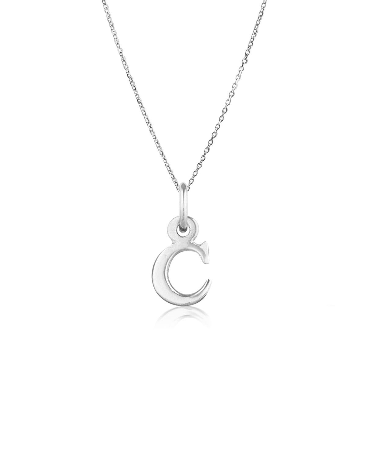 Block Letter Necklace (Silver)