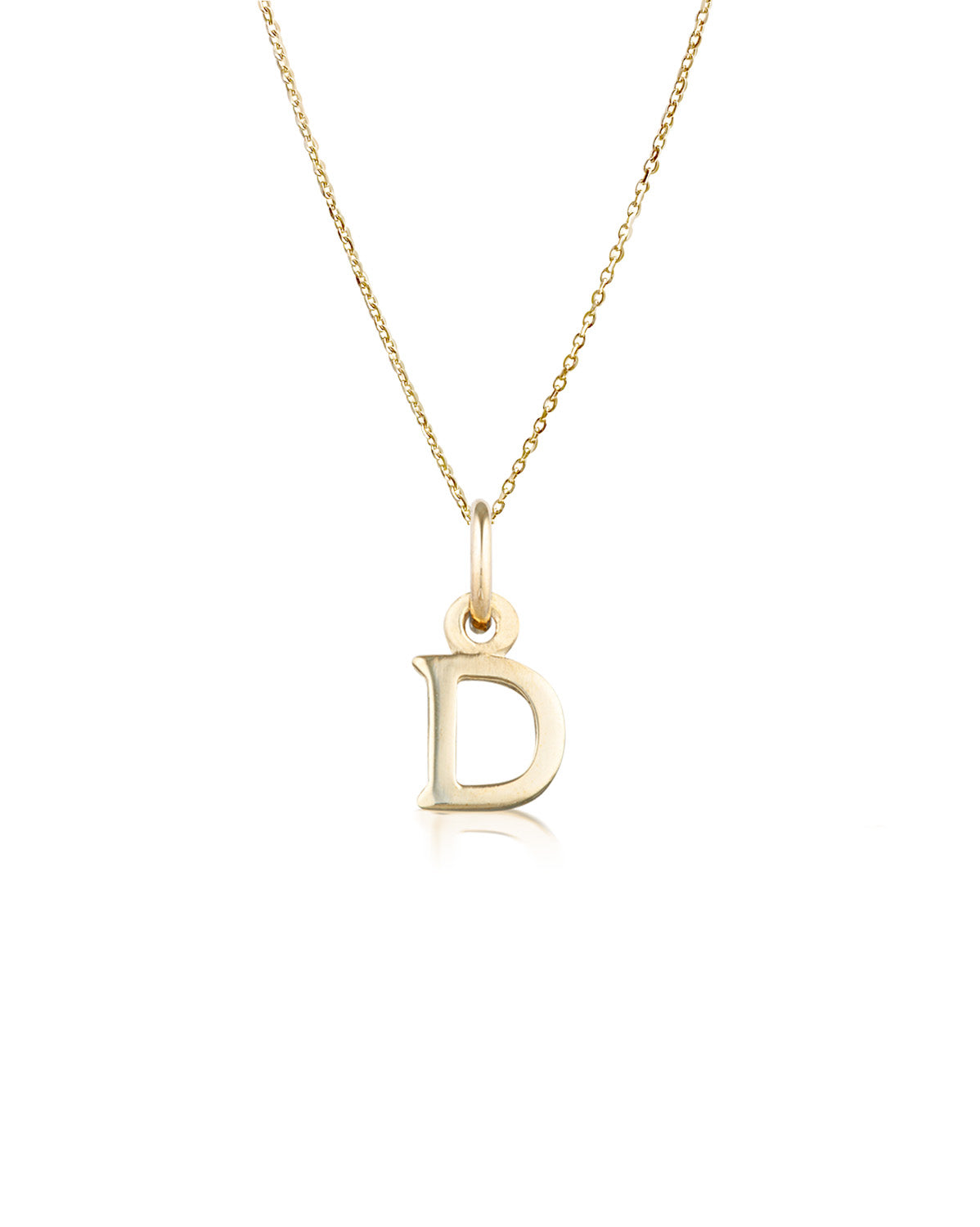 Block Letter Necklace (Yellow Gold)