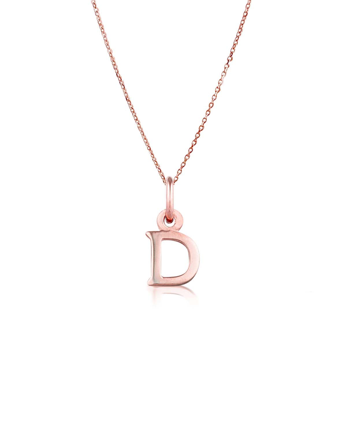 Block Letter Necklace (Rose Gold)