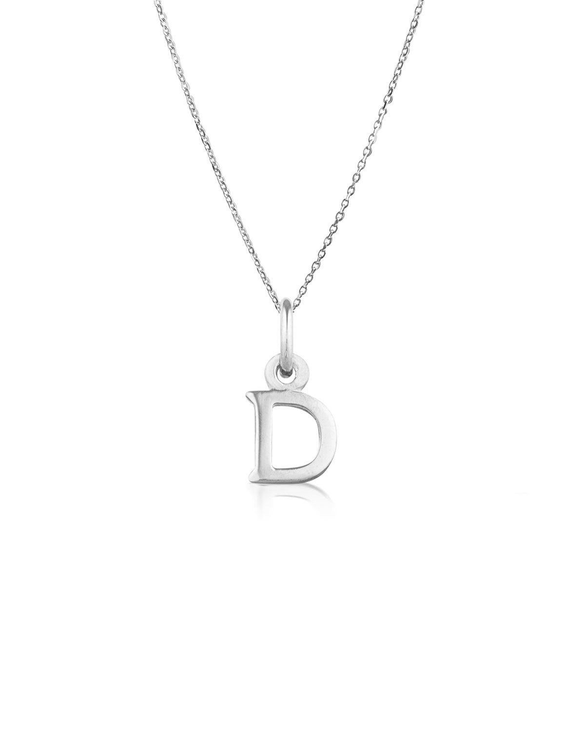 Block Letter Necklace (Silver)