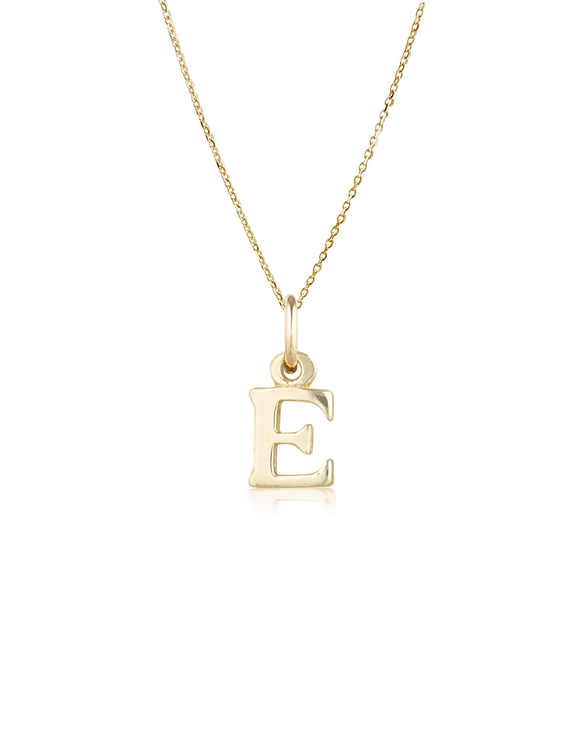 Block Letter Necklace (Yellow Gold)