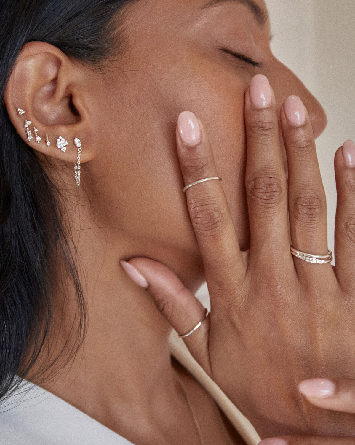 (Single) Crystal Line #3 Stud