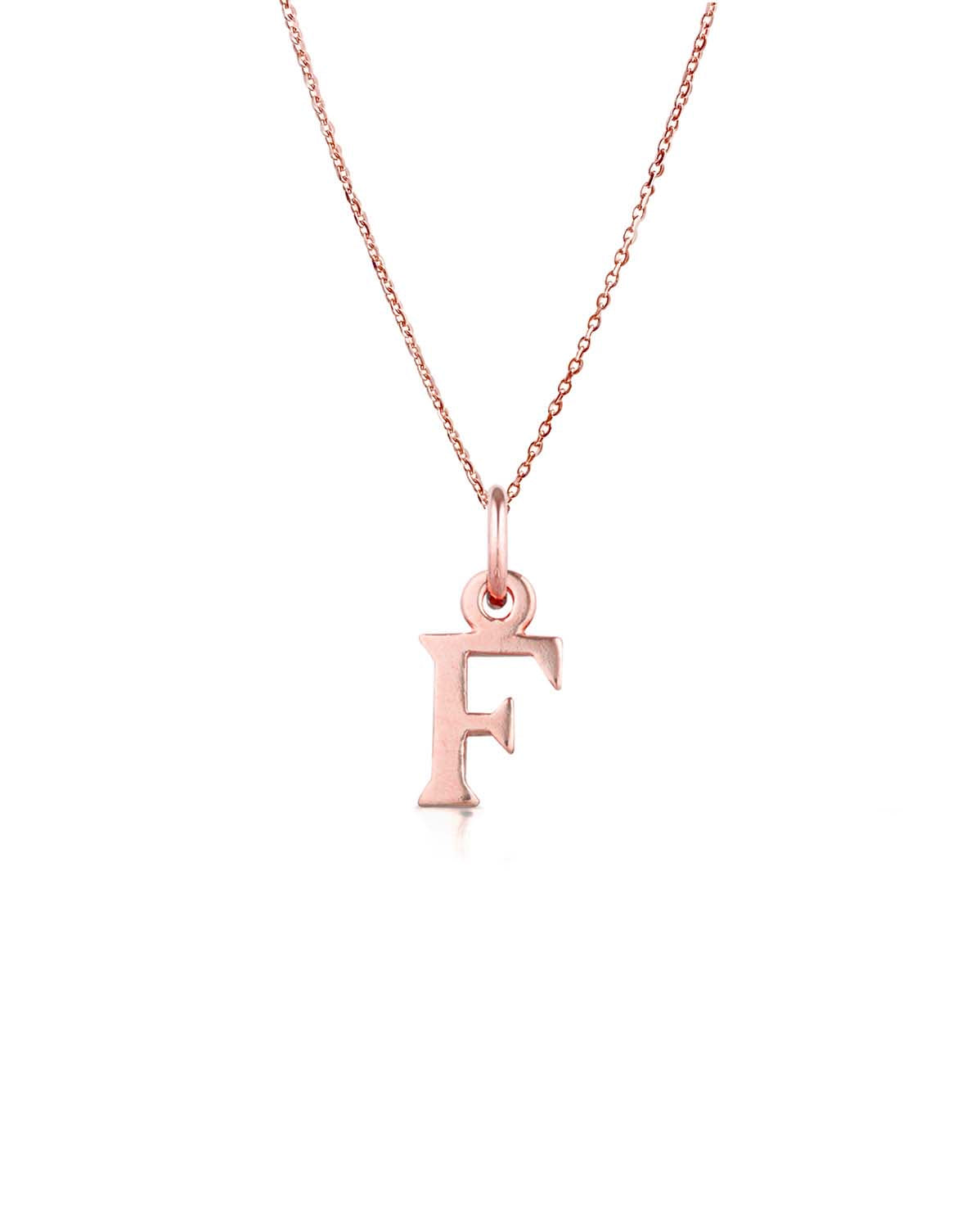Block Letter Necklace (Rose Gold)