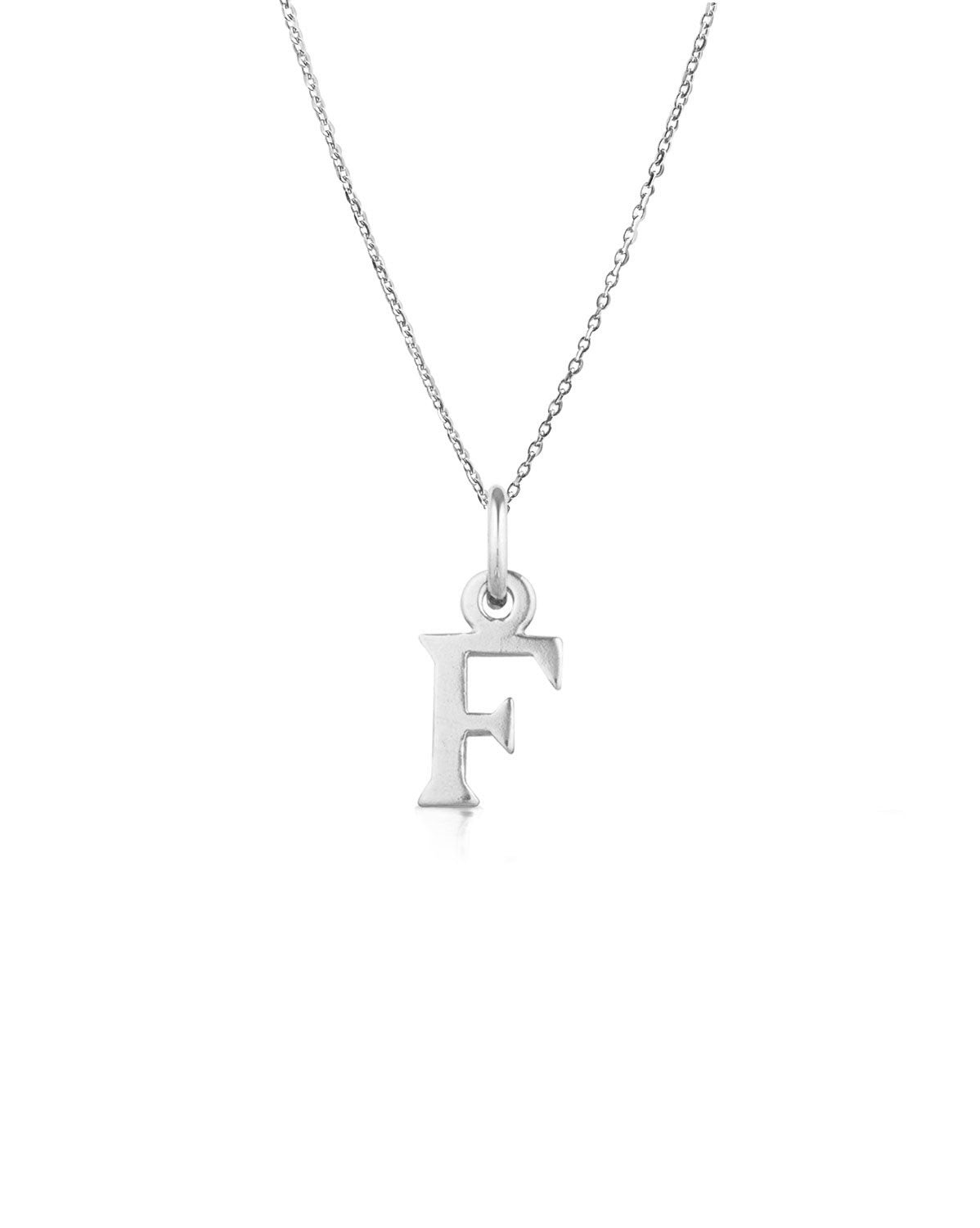 Block Letter Necklace (Silver)