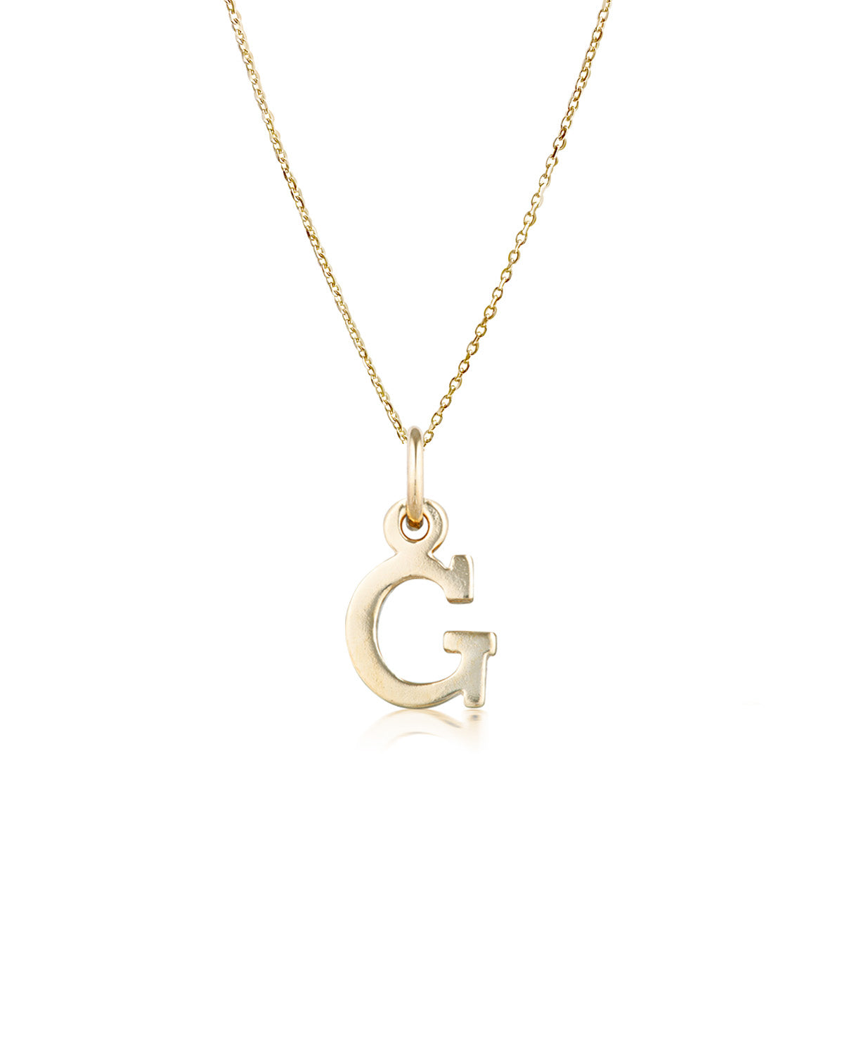 Block Letter Necklace (Yellow Gold)