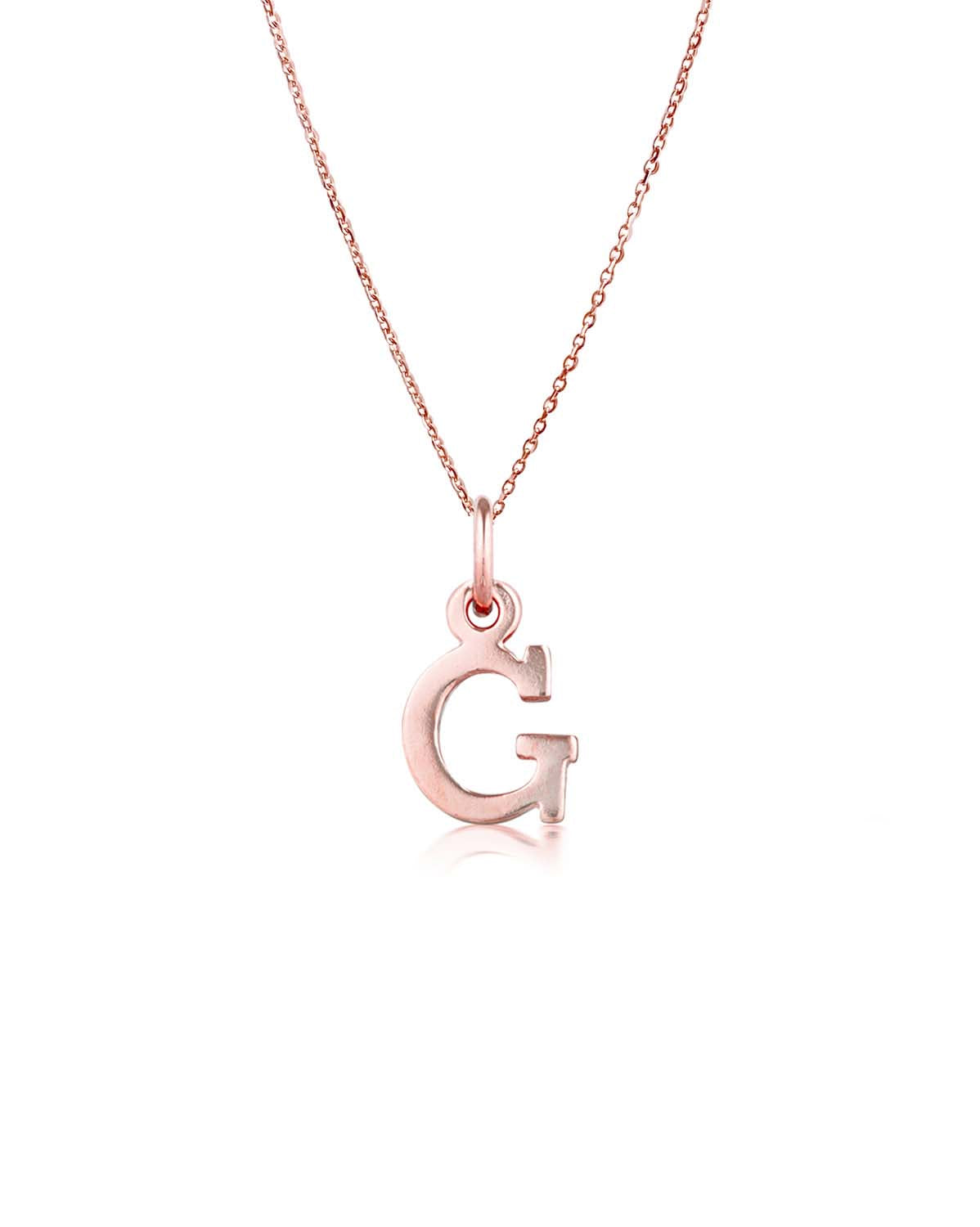 Block Letter Necklace (Rose Gold)