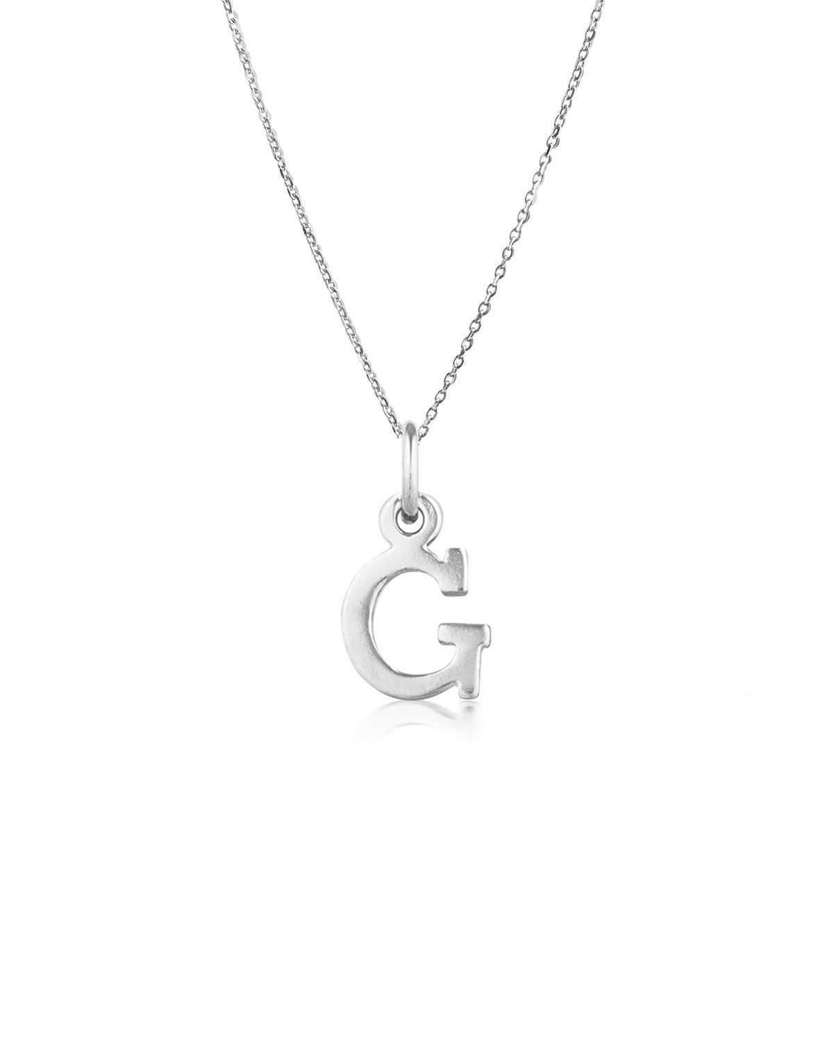 Block Letter Necklace (Silver)