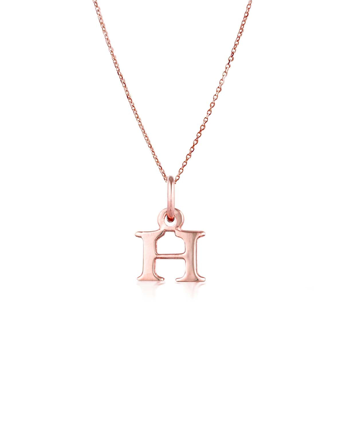 Block Letter Necklace (Rose Gold)