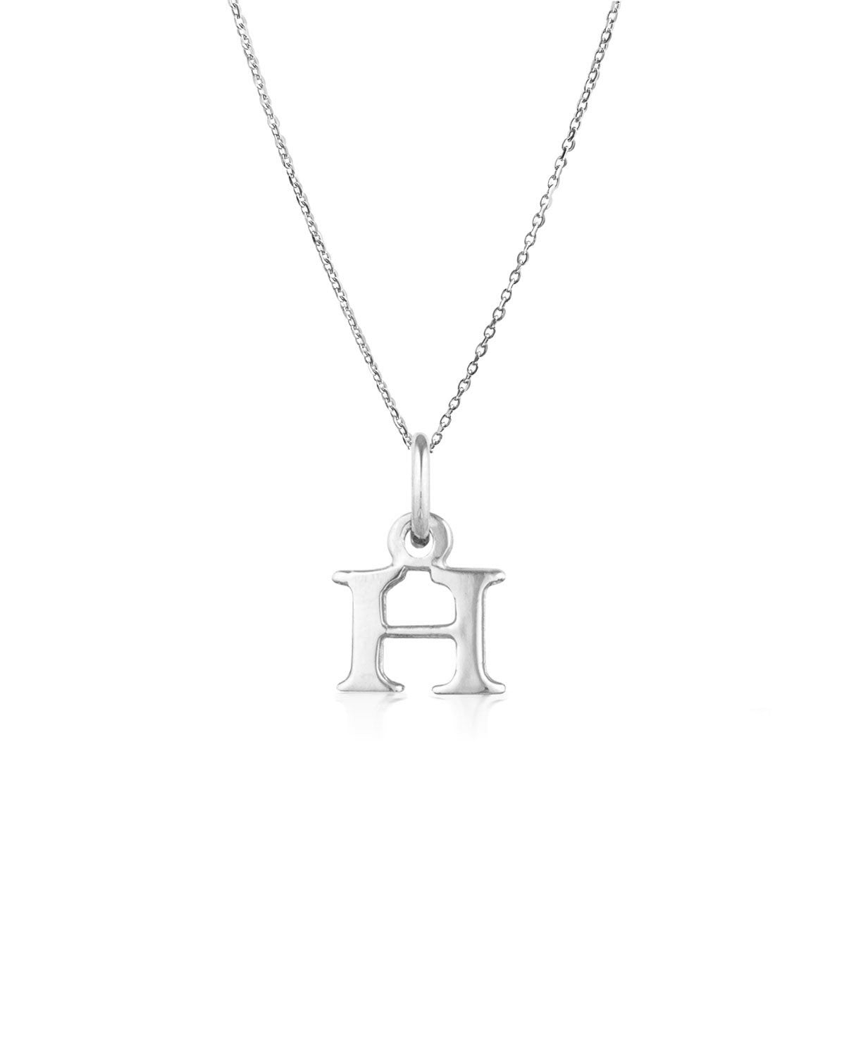 Block Letter Necklace (Silver)