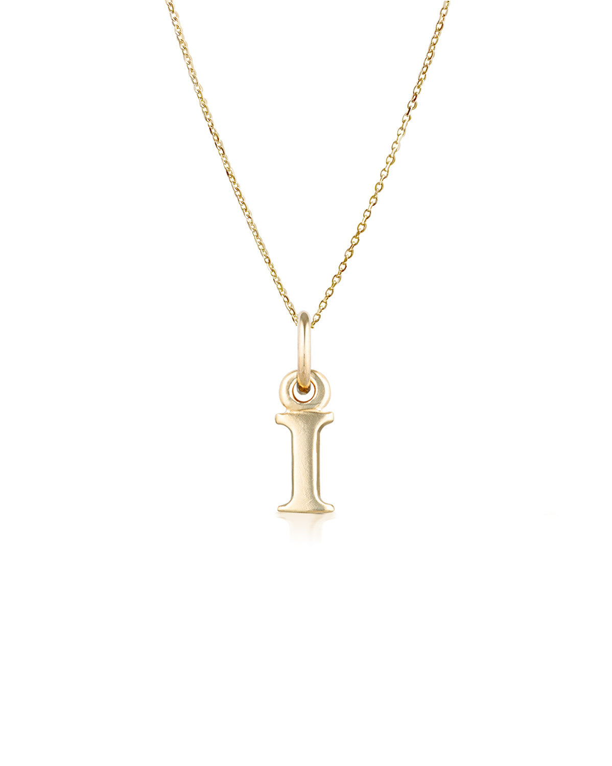 Block Letter Necklace (Yellow Gold)