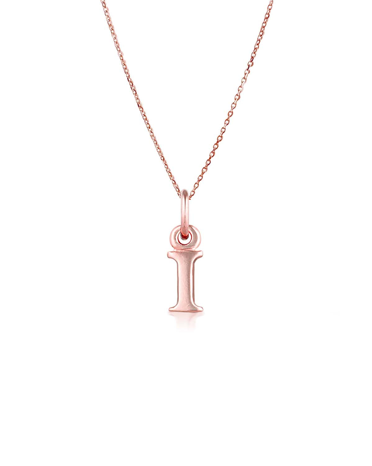 Block Letter Necklace (Rose Gold)