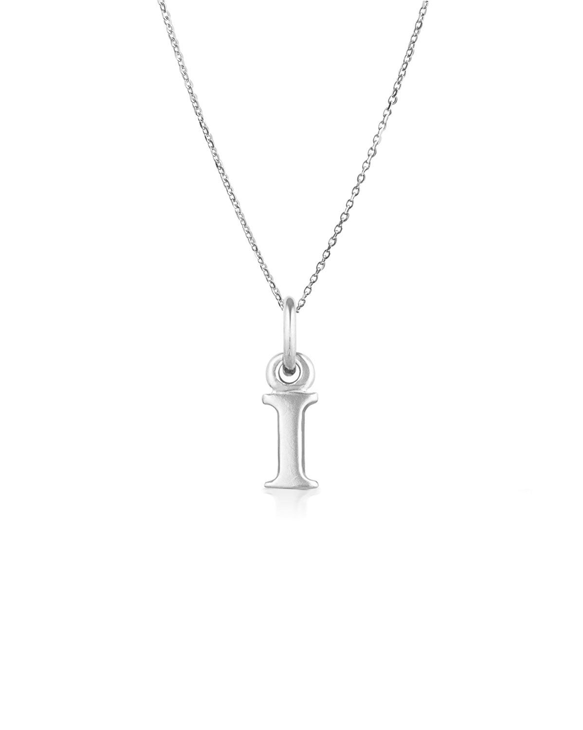 Block Letter Necklace (Silver)