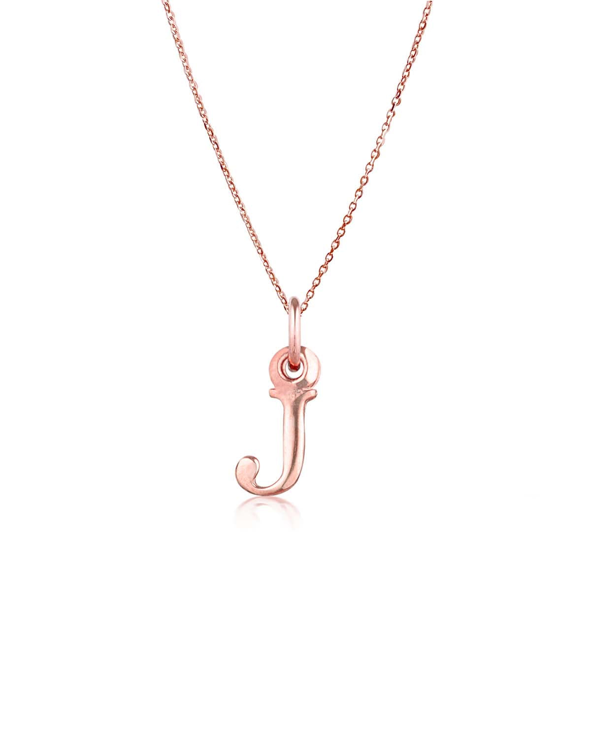 Block Letter Necklace (Rose Gold)