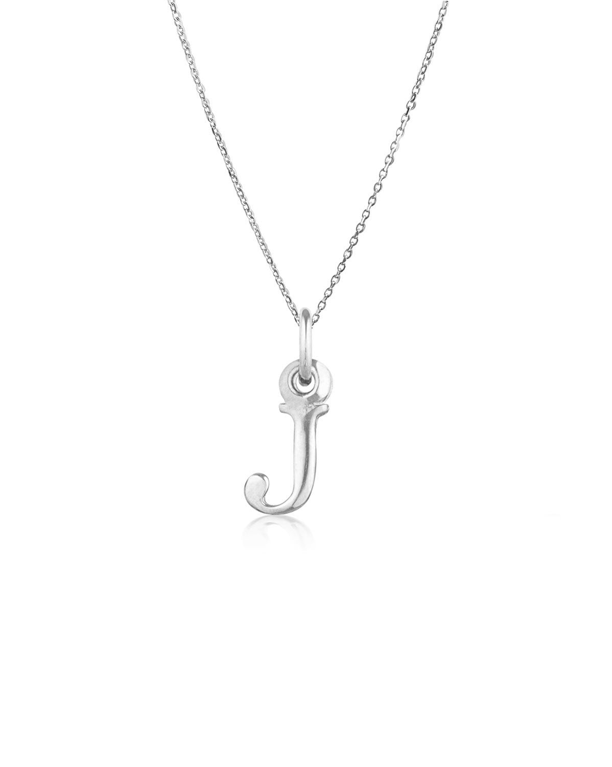Block Letter Necklace (Silver)
