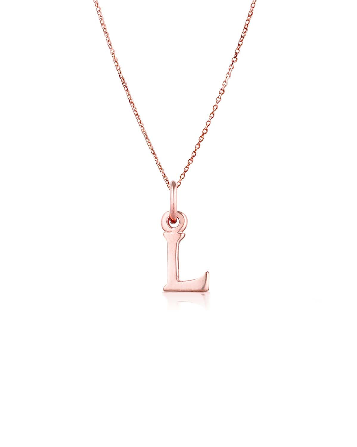 Block Letter Necklace (Rose Gold)