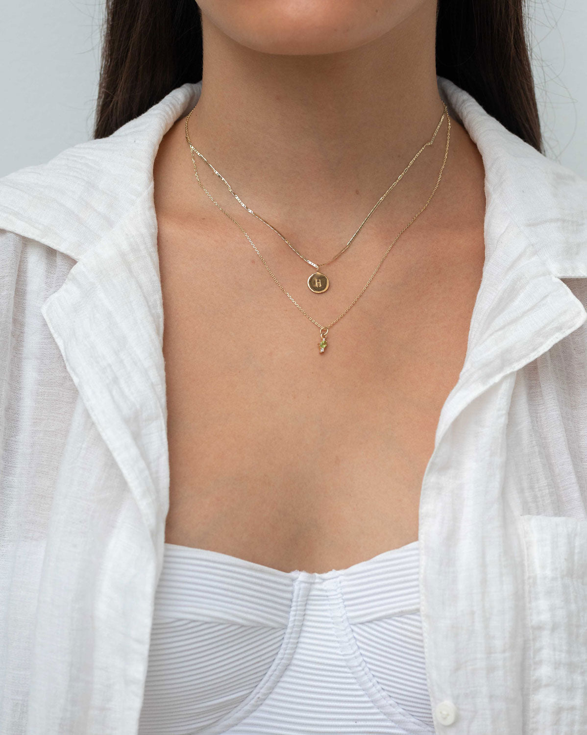 Halo Initial Necklace