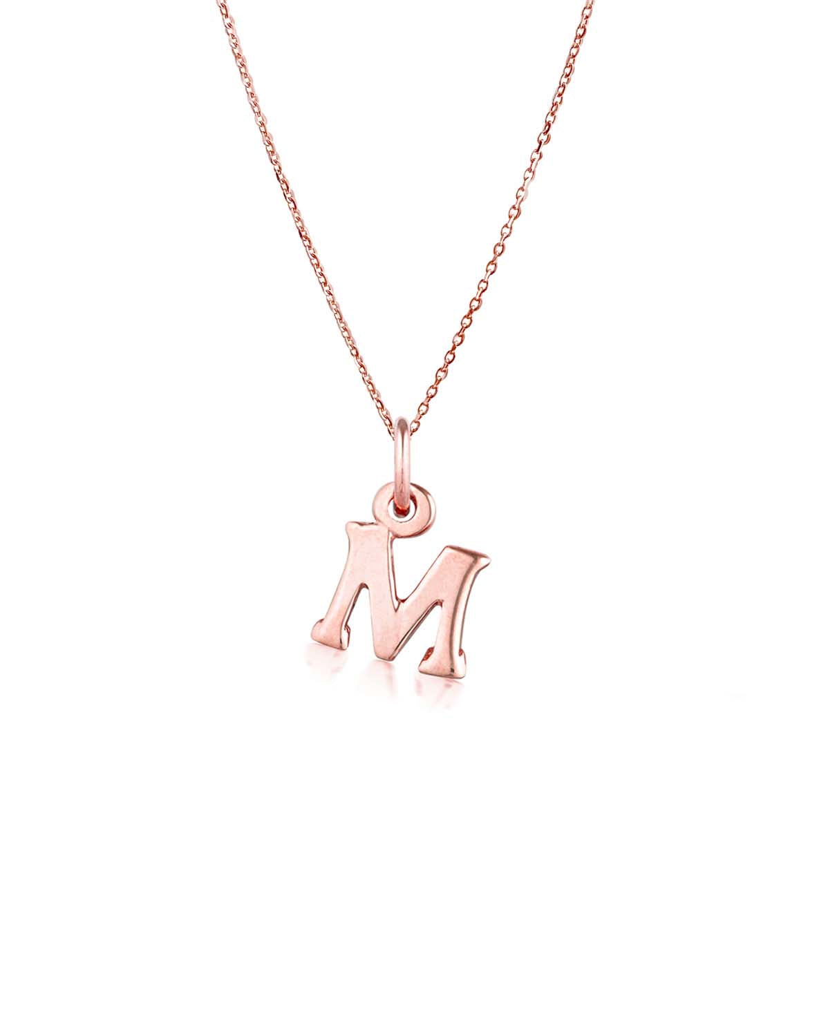 Block Letter Necklace (Rose Gold)