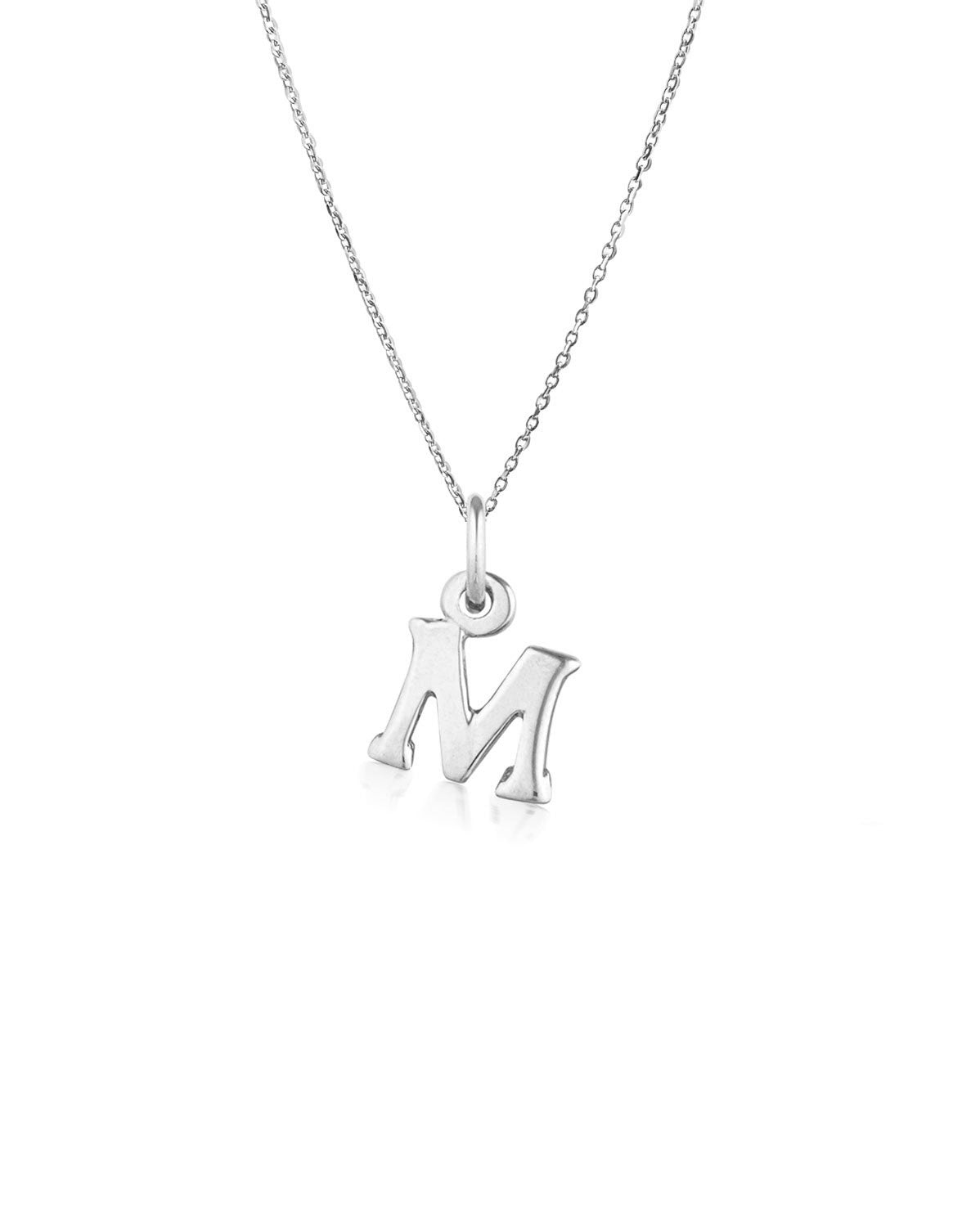 Block Letter Necklace (Silver)