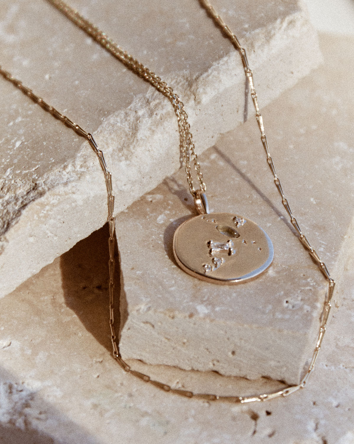 Moonstone Medallion Necklace