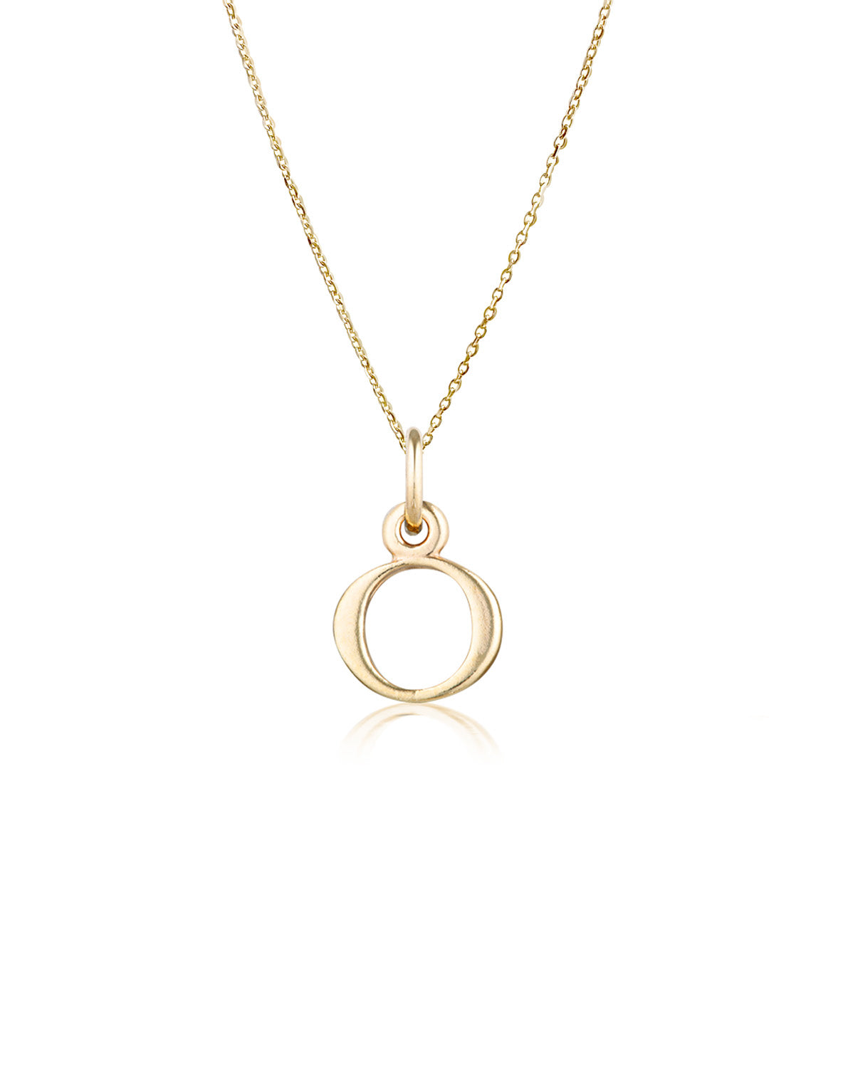 Block Letter Necklace (Yellow Gold)