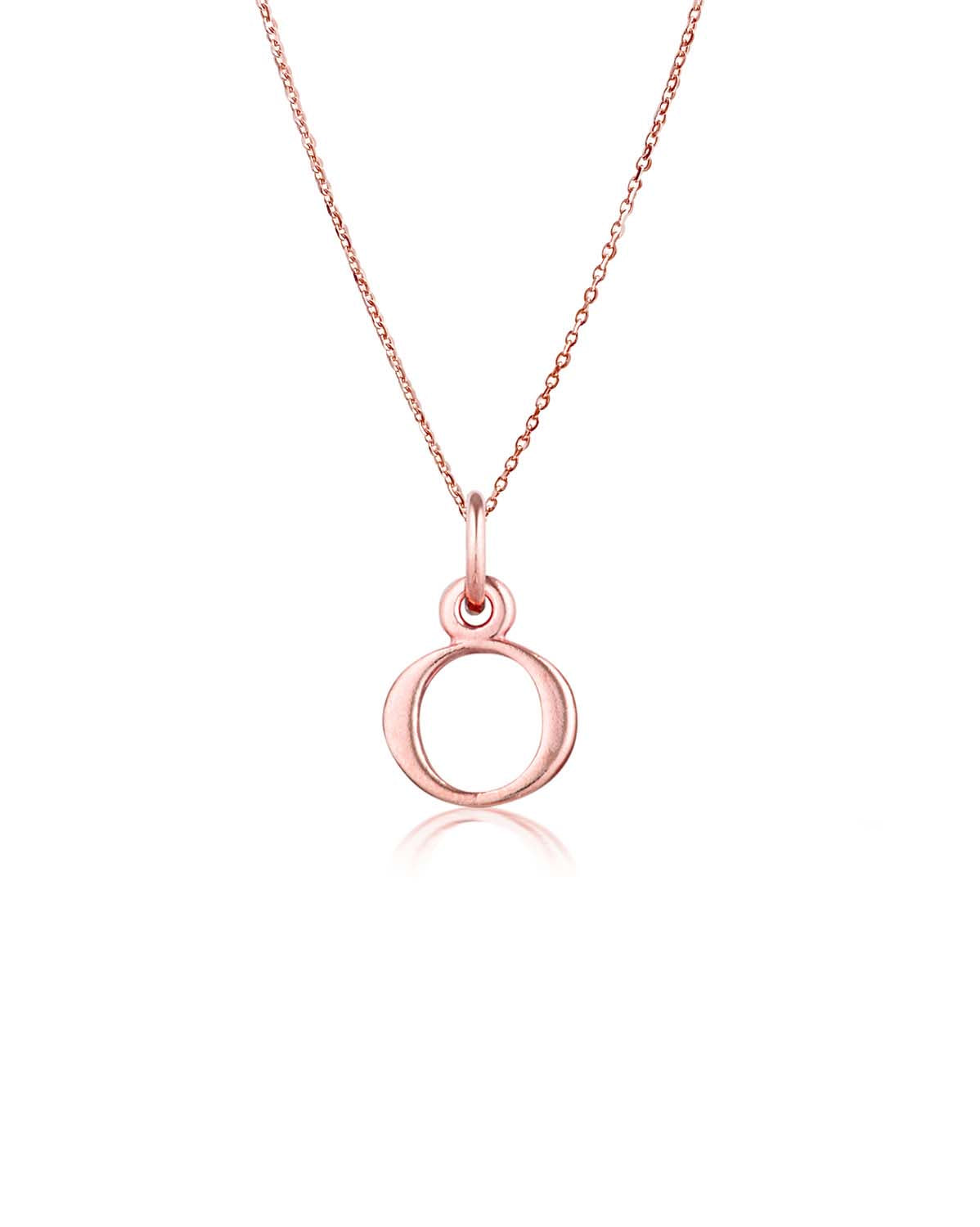 Block Letter Necklace (Rose Gold)