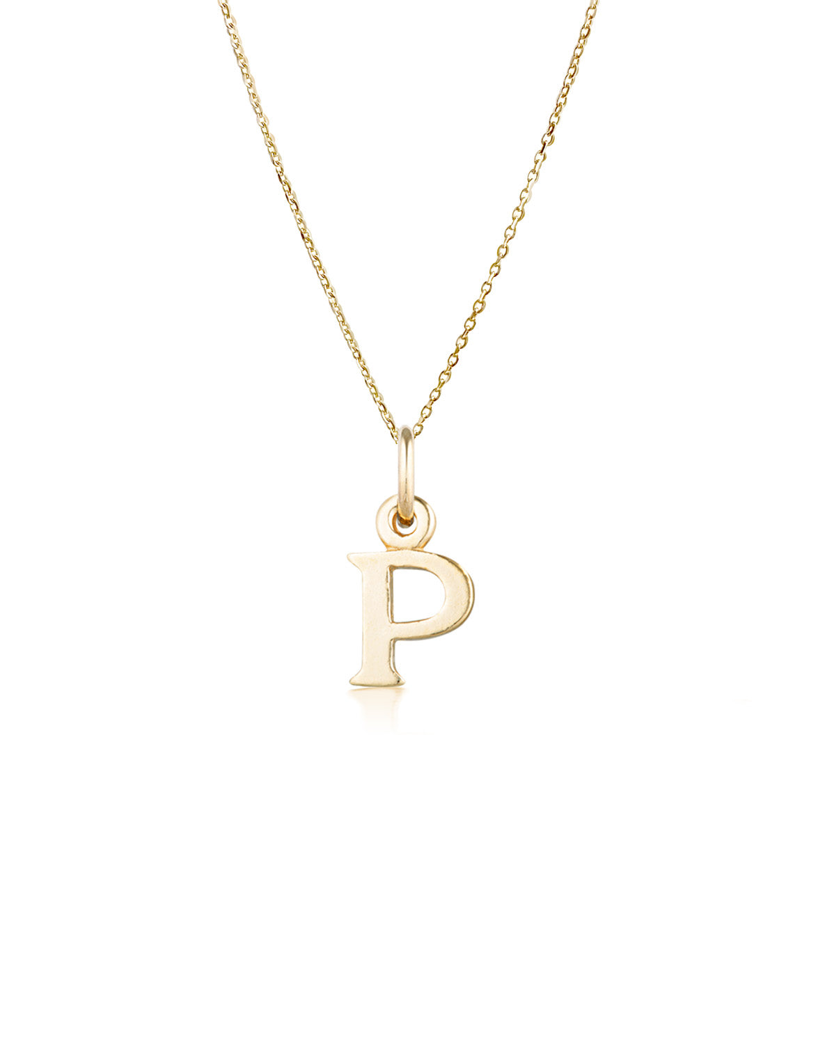 Block Letter Necklace (Yellow Gold)