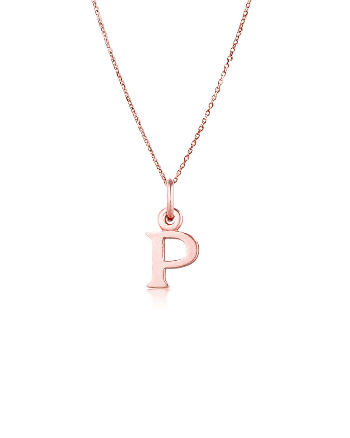 Block Letter Necklace (Rose Gold)