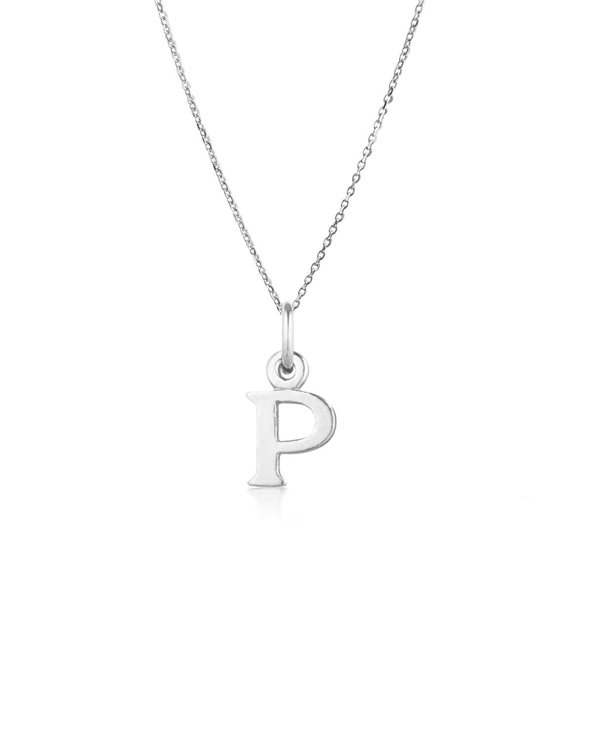 Block Letter Necklace (Silver)