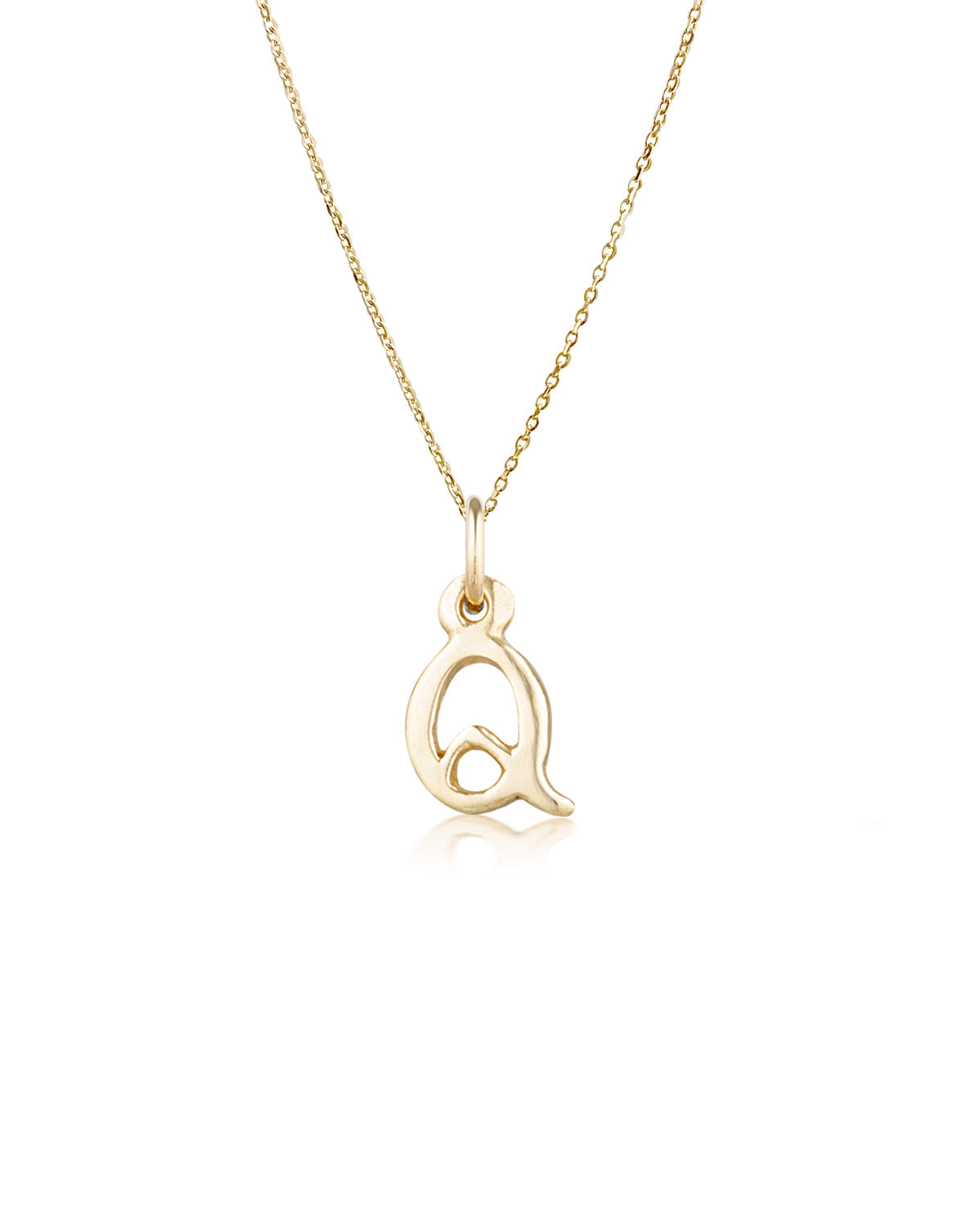 Block Letter Necklace (Yellow Gold)