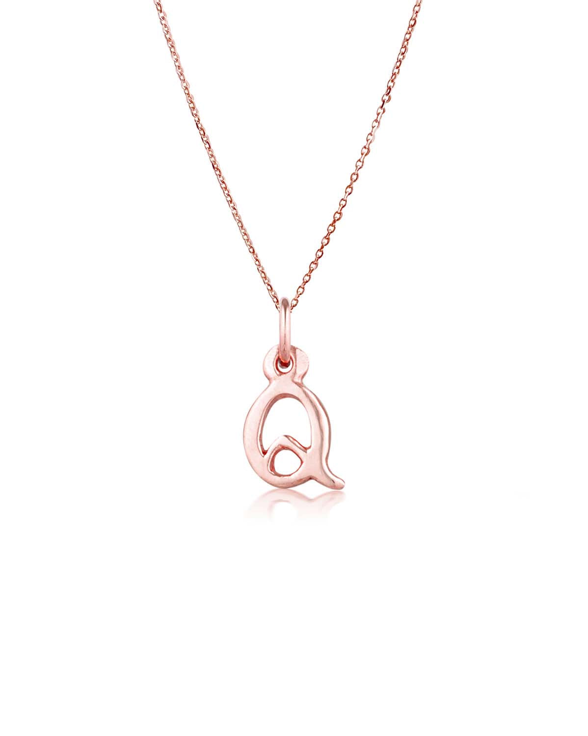Block Letter Necklace (Rose Gold)