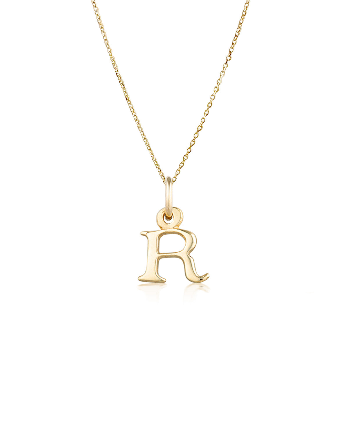Block Letter Necklace (Yellow Gold)