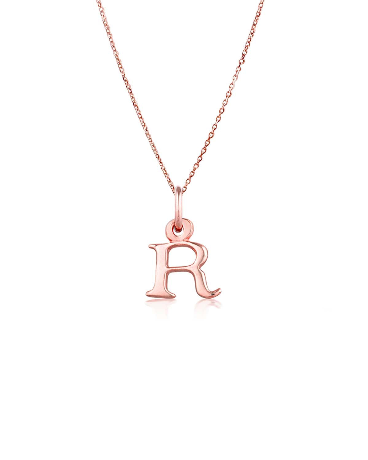 Block Letter Necklace (Rose Gold)