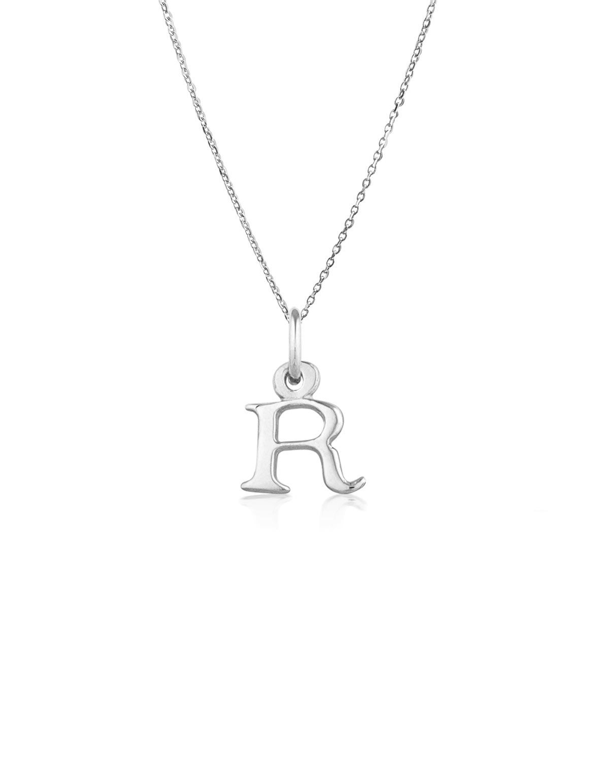 Block Letter Necklace (Silver)