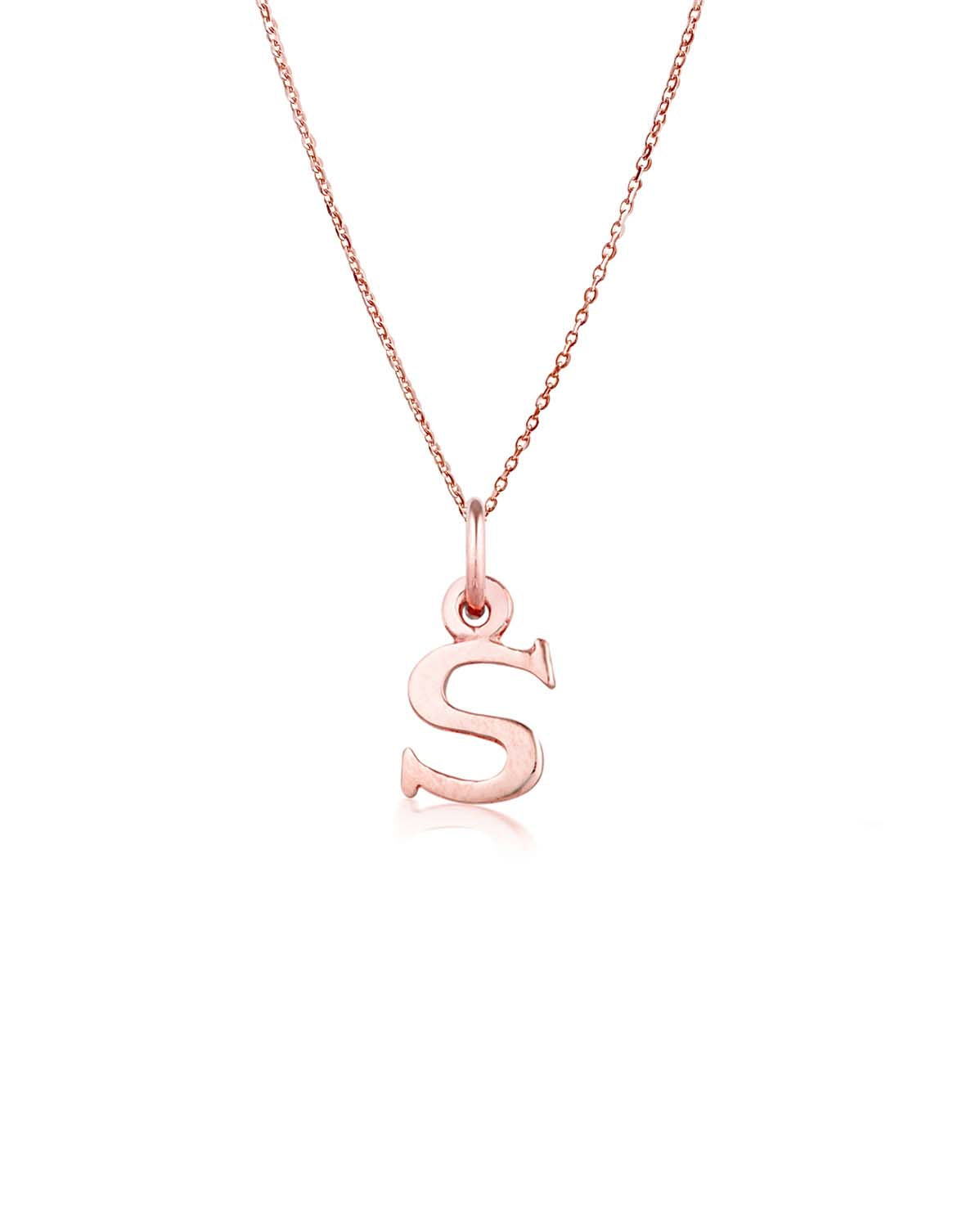 Block Letter Necklace (Rose Gold)