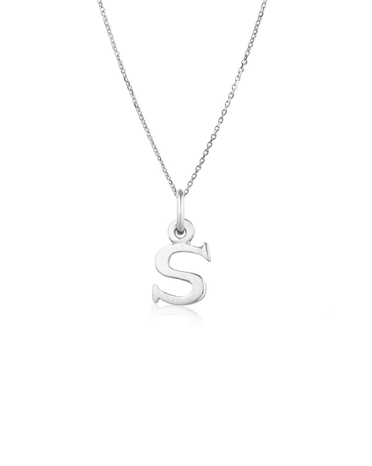 Block Letter Necklace (Silver)