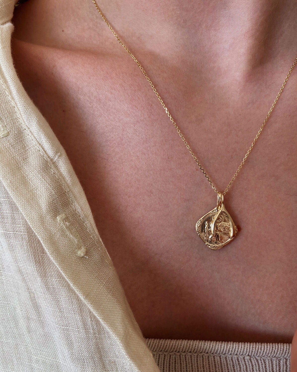 Traveller's Amulet & Wishbone Pendants Set