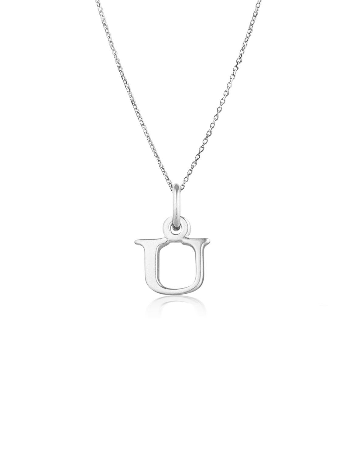 Block Letter Necklace (Silver)