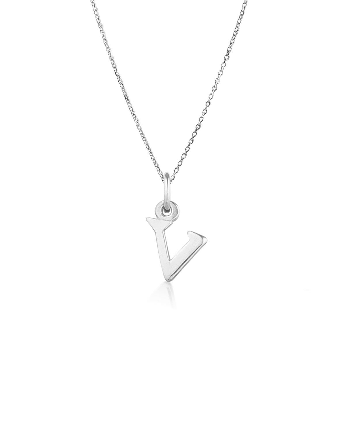 Block Letter Necklace (Silver)