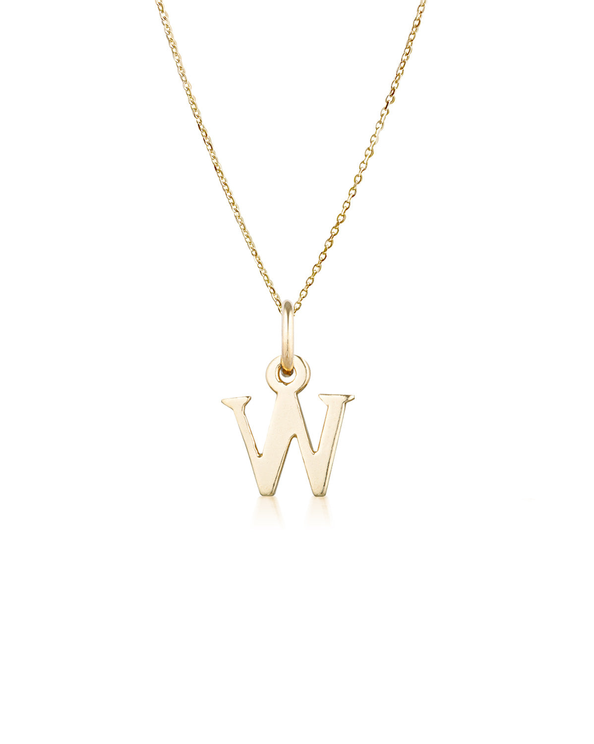 Block Letter Necklace (Yellow Gold)