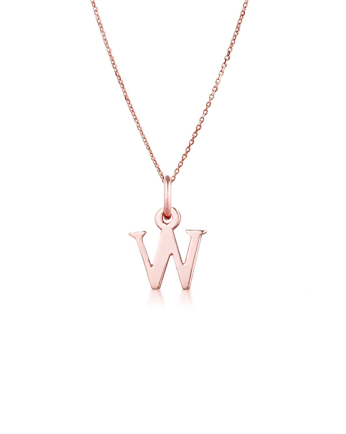 Block Letter Necklace (Rose Gold)