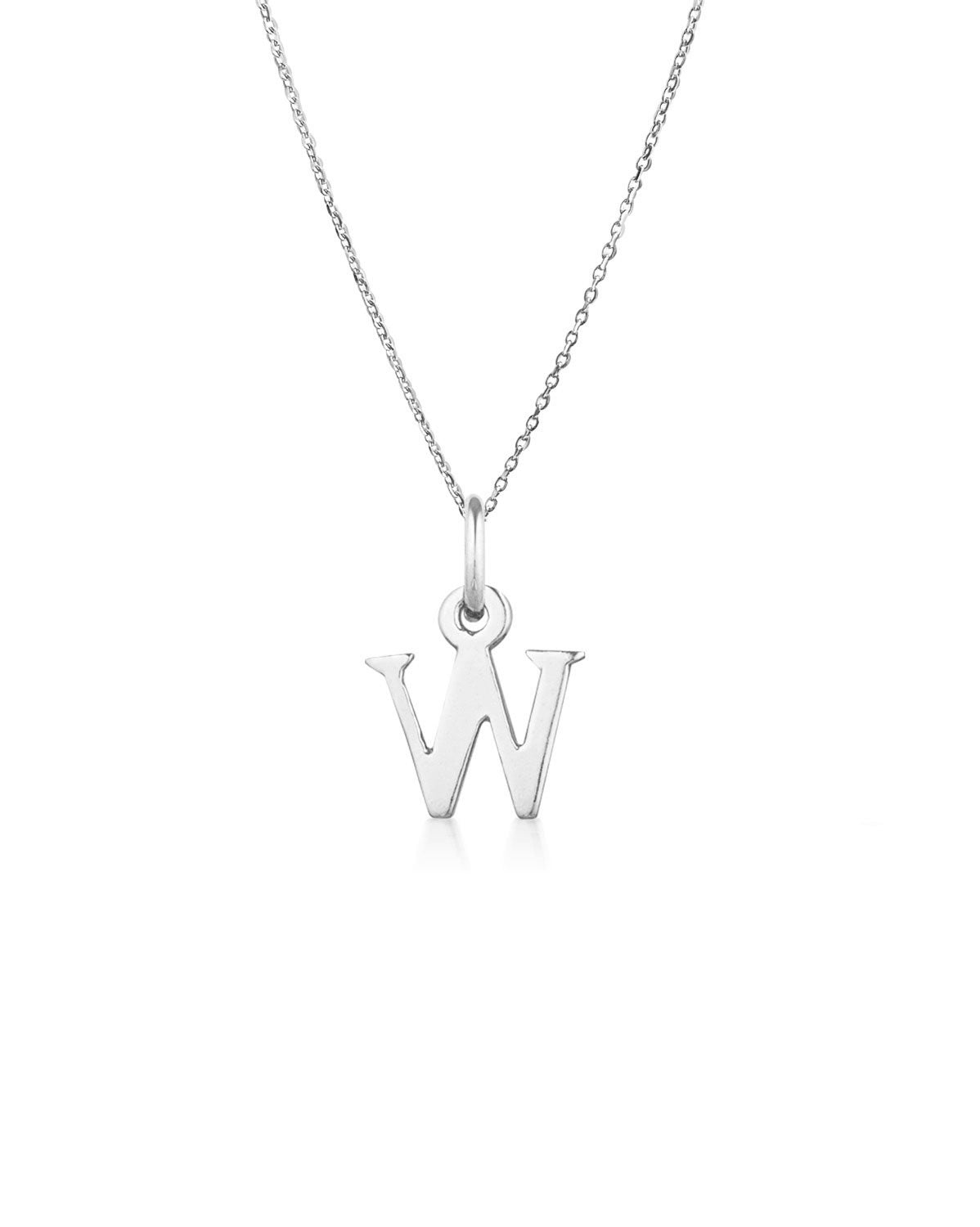 Block Letter Necklace (Silver)