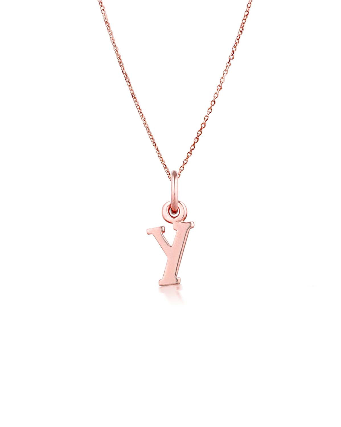 Block Letter Necklace (Rose Gold)