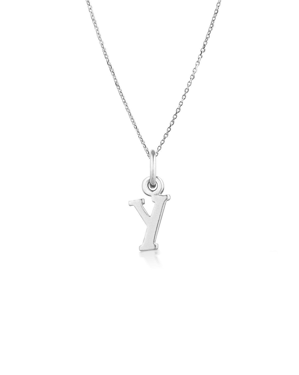 Block Letter Necklace (Silver)