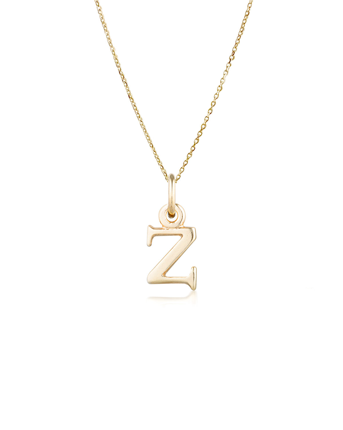 Block Letter Necklace (Yellow Gold)